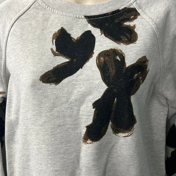 Marc by Marc Jacob’s Lunar Rock Melange Grey & Brown Flower Sweatshirt Medium - Picture 4 of 8